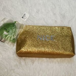 Bath & Body Works Naughty/Nice Glittery Cosmetic Bag